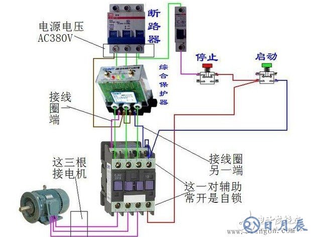 電機(jī)過載保護(hù)器接線圖詳解