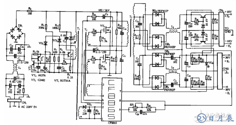 大電流開關電源電路圖大全（L296/DC-DC變換/CF8865）