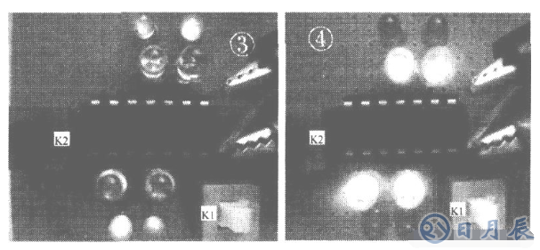 CD4066四雙向模擬開關(guān)的測試電路