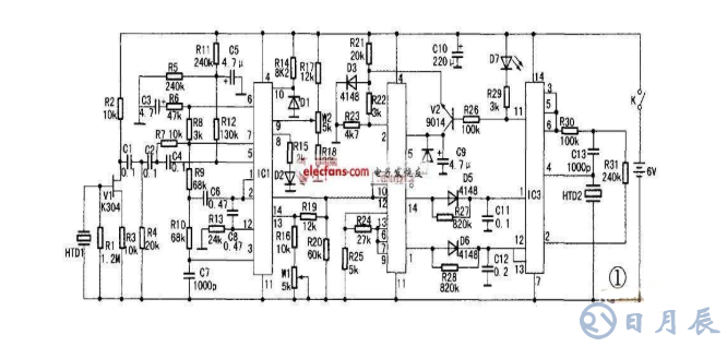 自制簡易電子血壓計(jì)電路圖